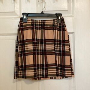 Plaid Beige Women's Skirt